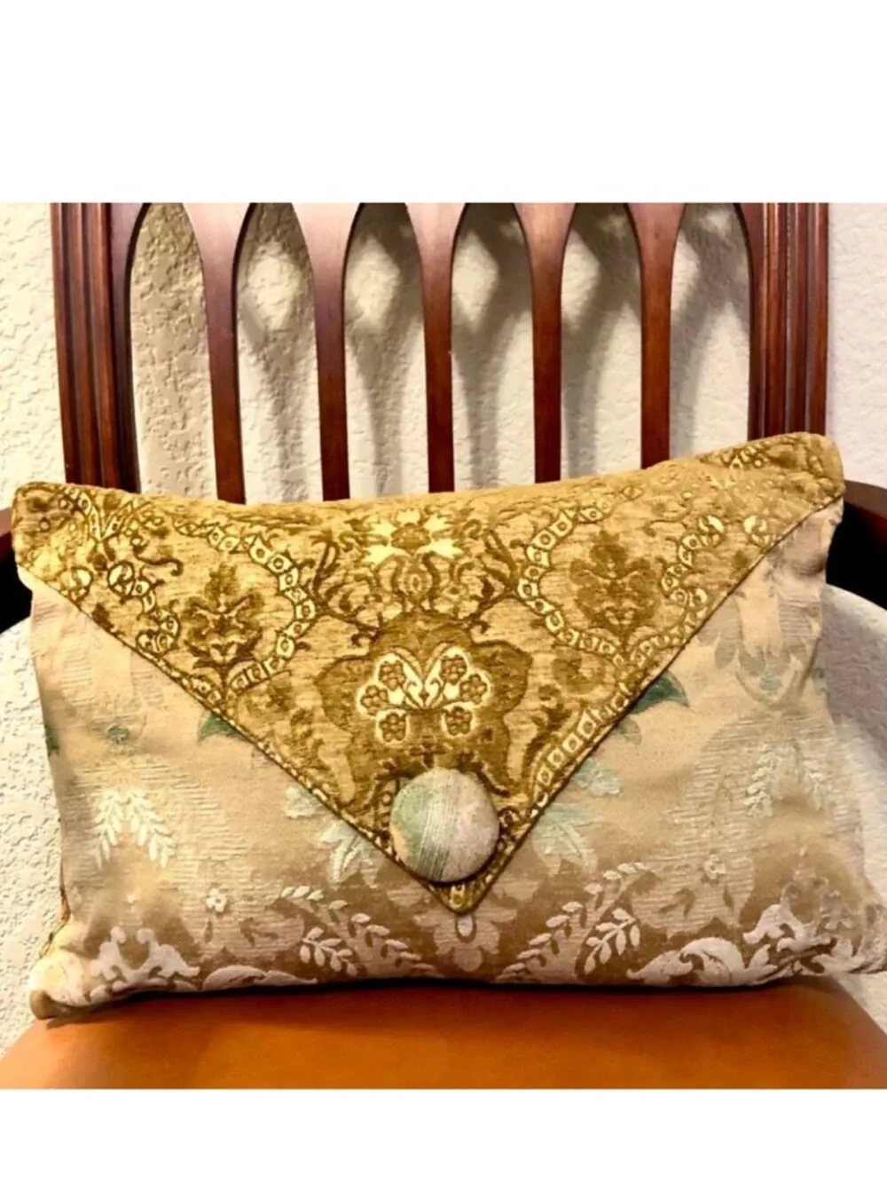 NWT SWEET DREAMS French Blue & Gold Brocade 18